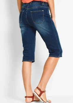 Mujer bonprix bonprix Bermudas vaqueras, mid waist, con cintura cómoda