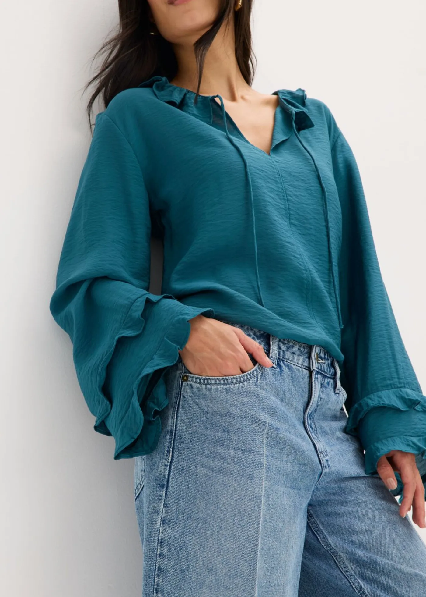 bonprix bonprix Shorts|Vaqueros>Bermudas vaqueras mid waist, low stretch Denim desgastado