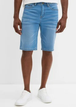 Hombre bonprix bonprix Bermudas vaqueras tipo chándal con corte holgado y regular