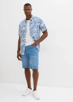 Hombre bonprix bonprix Bermudas vaqueras tipo chándal con corte holgado y regular