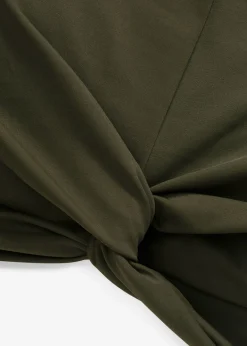 bonprix bonprix Bikinis>Bikini bustier con diseño cruzado (2 piezas) Verde oliva oscuro