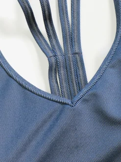 Mujer bonprix bonprix Bikini bustier de aspecto vaquero (2 piezas)