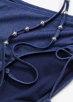 bonprix bonprix Copas Grandes (D-G)|Bikinis>Bikini con aros y aspecto vaquero (2 piezas) Azul marino