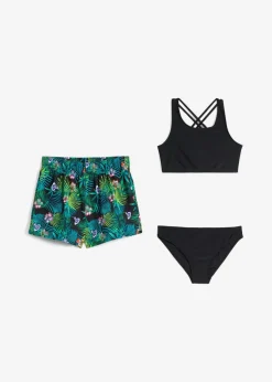 Niños bonprix bonprix Bikini y braguita de baño (conjunto de 3 piezas)
