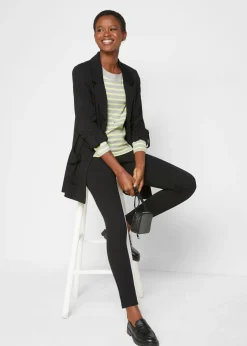 Mujer bonprix bonprix Blazer largo Punto di Roma de mezcla de viscosa