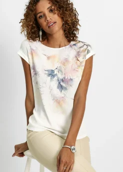 bonprix bonprix Camisetas>Blusa crema suave floral