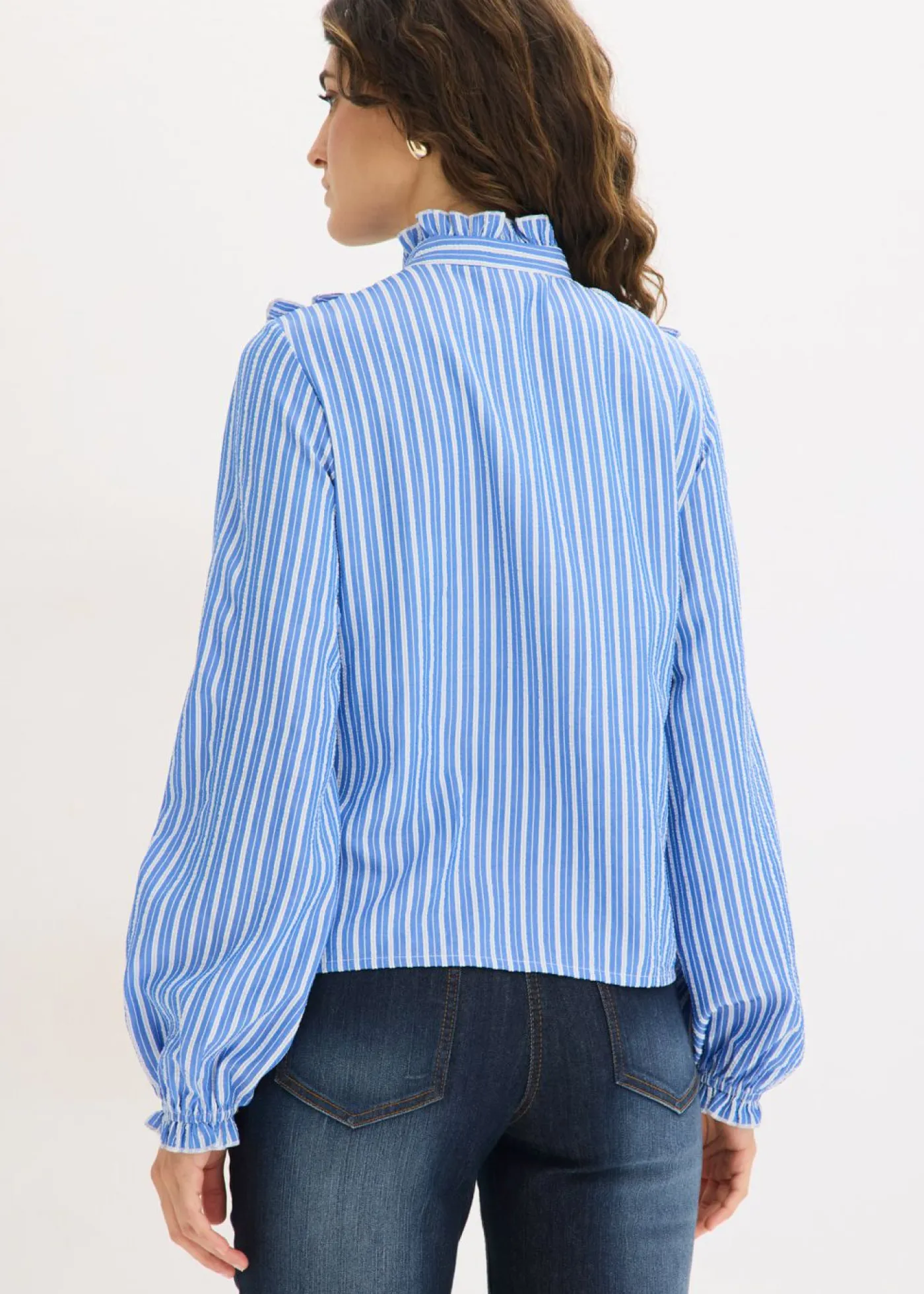 bonprix bonprix Camisas Y Blusas>Blusa Azul-blanco con rayas