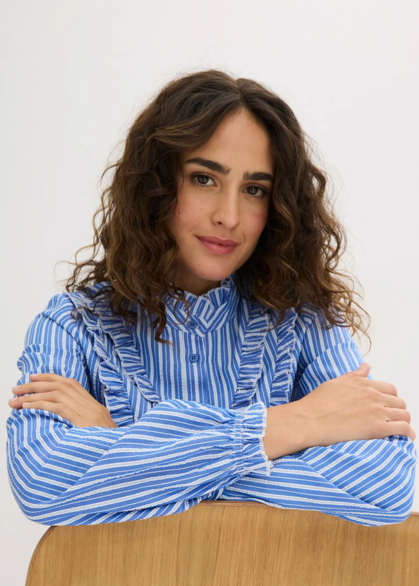 bonprix bonprix Camisas Y Blusas>Blusa Azul-blanco con rayas