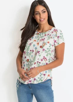 bonprix bonprix Camisas Y Blusas>Blusa Blanco lana de flores