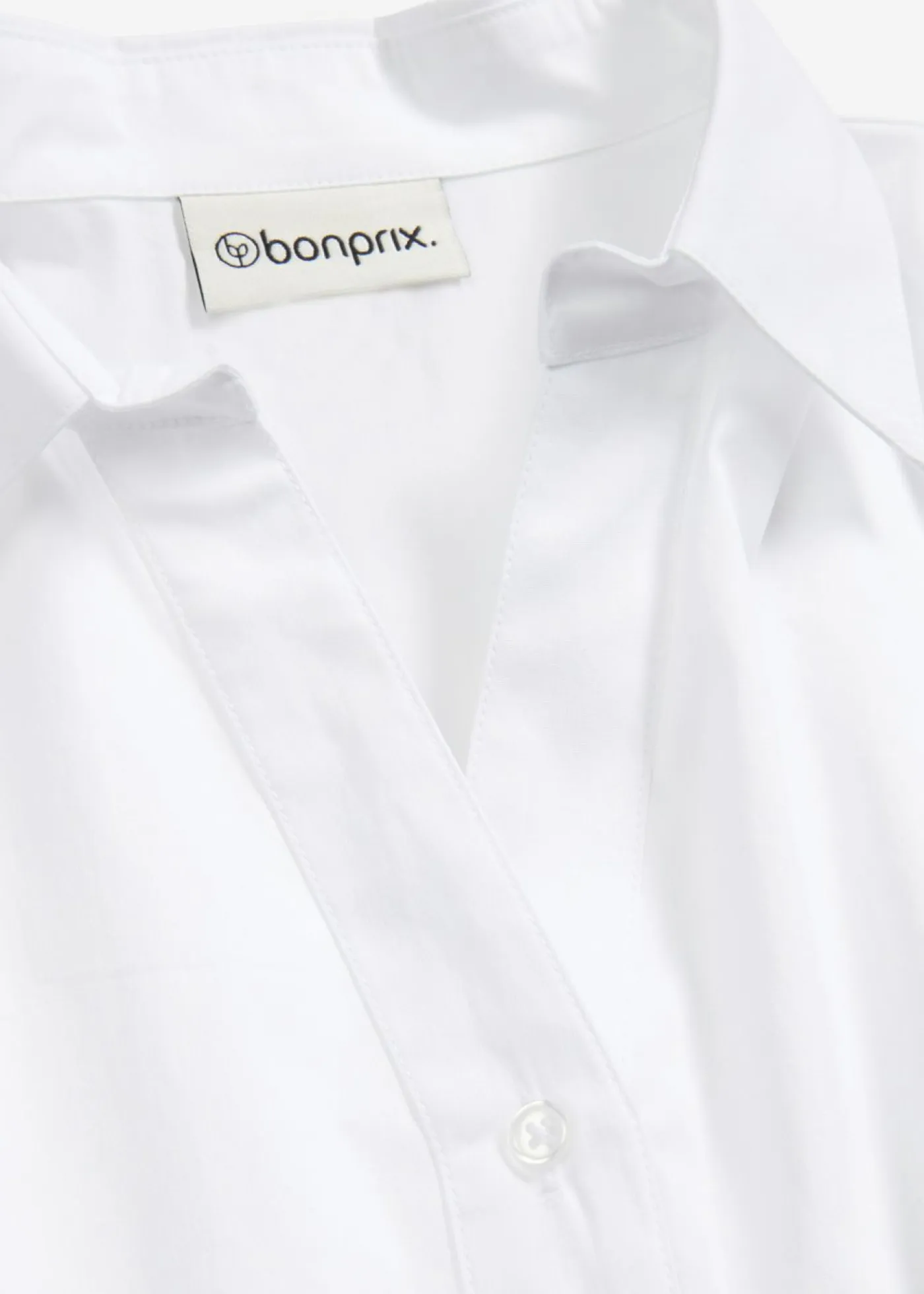 bonprix bonprix Camisas Y Blusas>Blusa asimétrica con mangas abullonadas Blanco