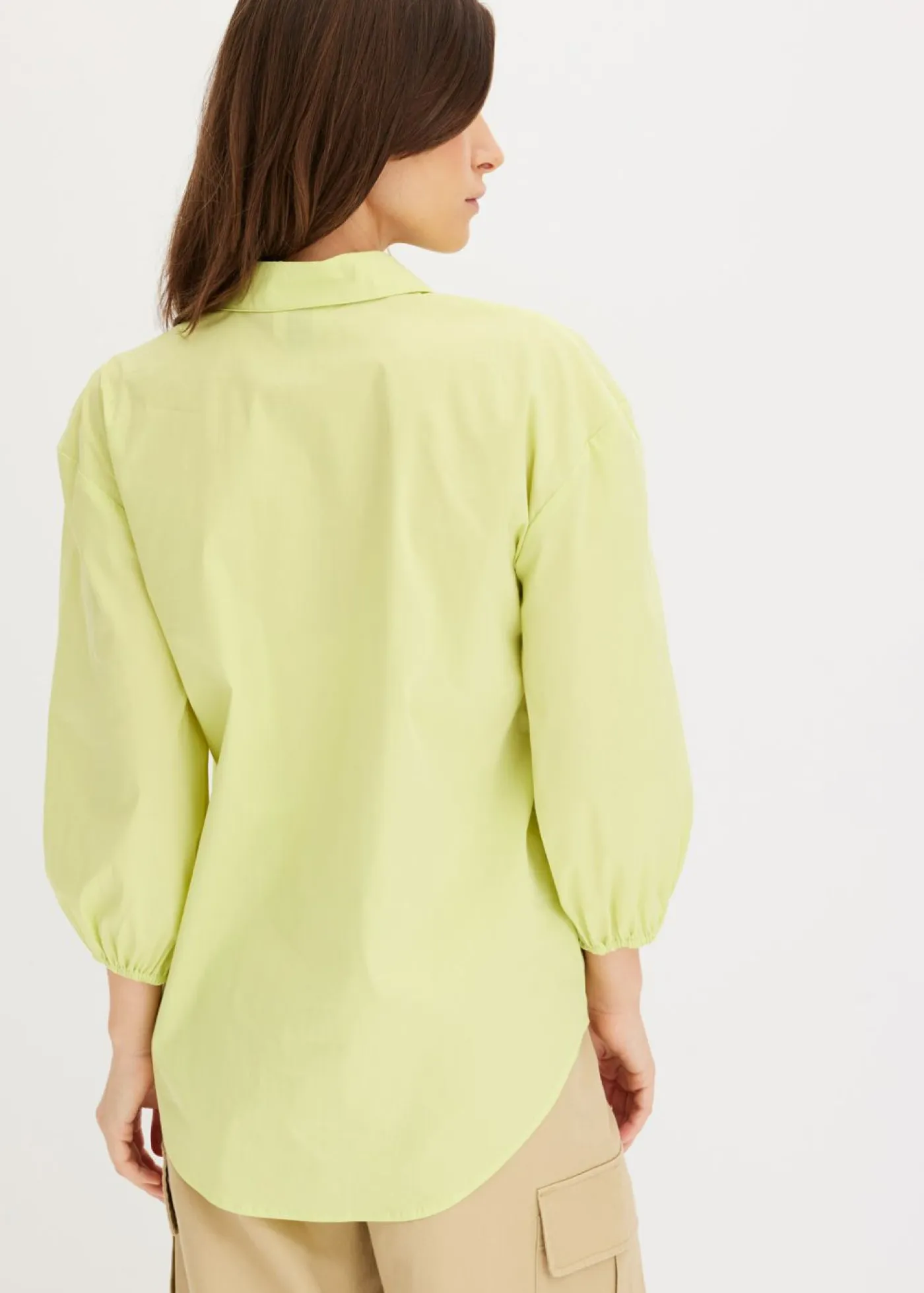 bonprix bonprix Camisas Y Blusas>Blusa asimétrica con mangas abullonadas Verde menta