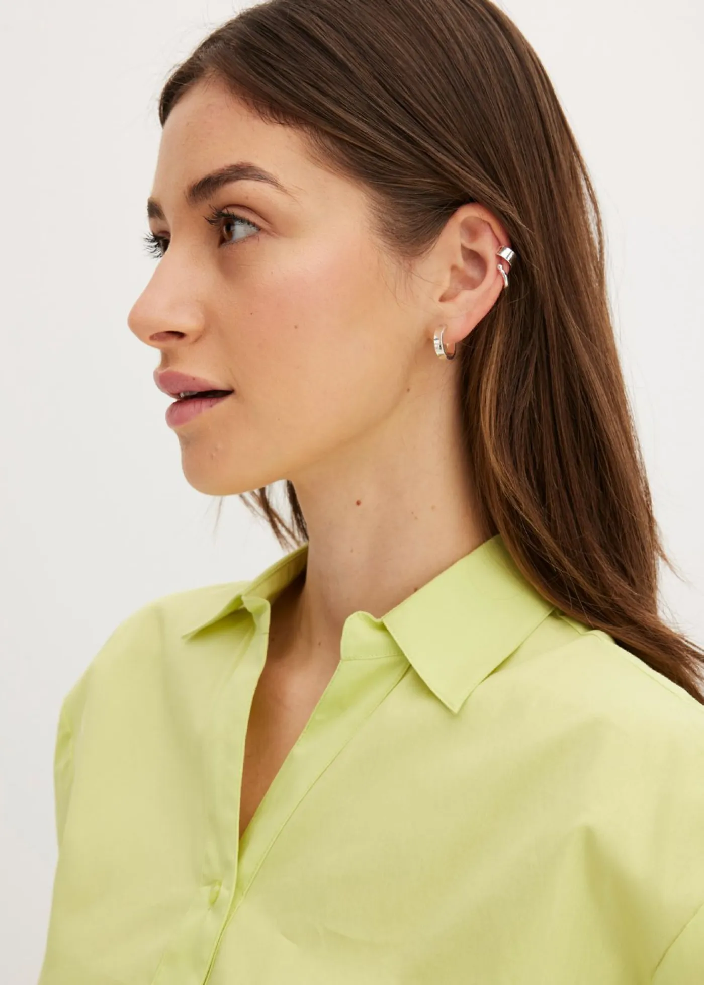 bonprix bonprix Camisas Y Blusas>Blusa asimétrica con mangas abullonadas Verde menta