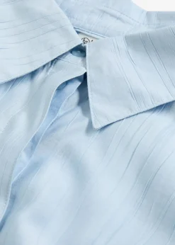 bonprix bonprix Camisas Y Blusas>Blusa camisera de mezcla de viscosa fluida azul pálido