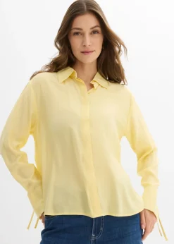 Mujer bonprix bonprix Blusa camisera de mezcla de viscosa fluida