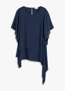 Mujer bonprix bonprix Blusa con cremallera con aspecto de capas