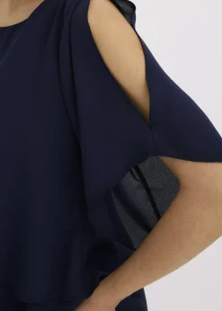 Mujer bonprix bonprix Blusa con cremallera con aspecto de capas