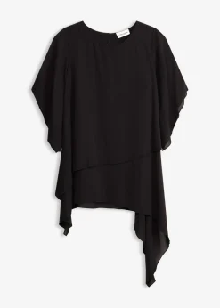 Mujer bonprix bonprix Blusa con cremallera con aspecto de capas