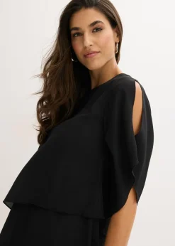 Mujer bonprix bonprix Blusa con cremallera con aspecto de capas