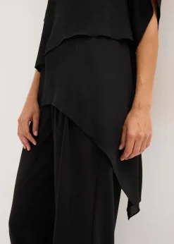 Mujer bonprix bonprix Blusa con cremallera con aspecto de capas