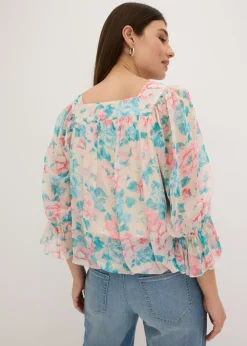 Mujer bonprix bonprix Blusa con dobladillo abullonado