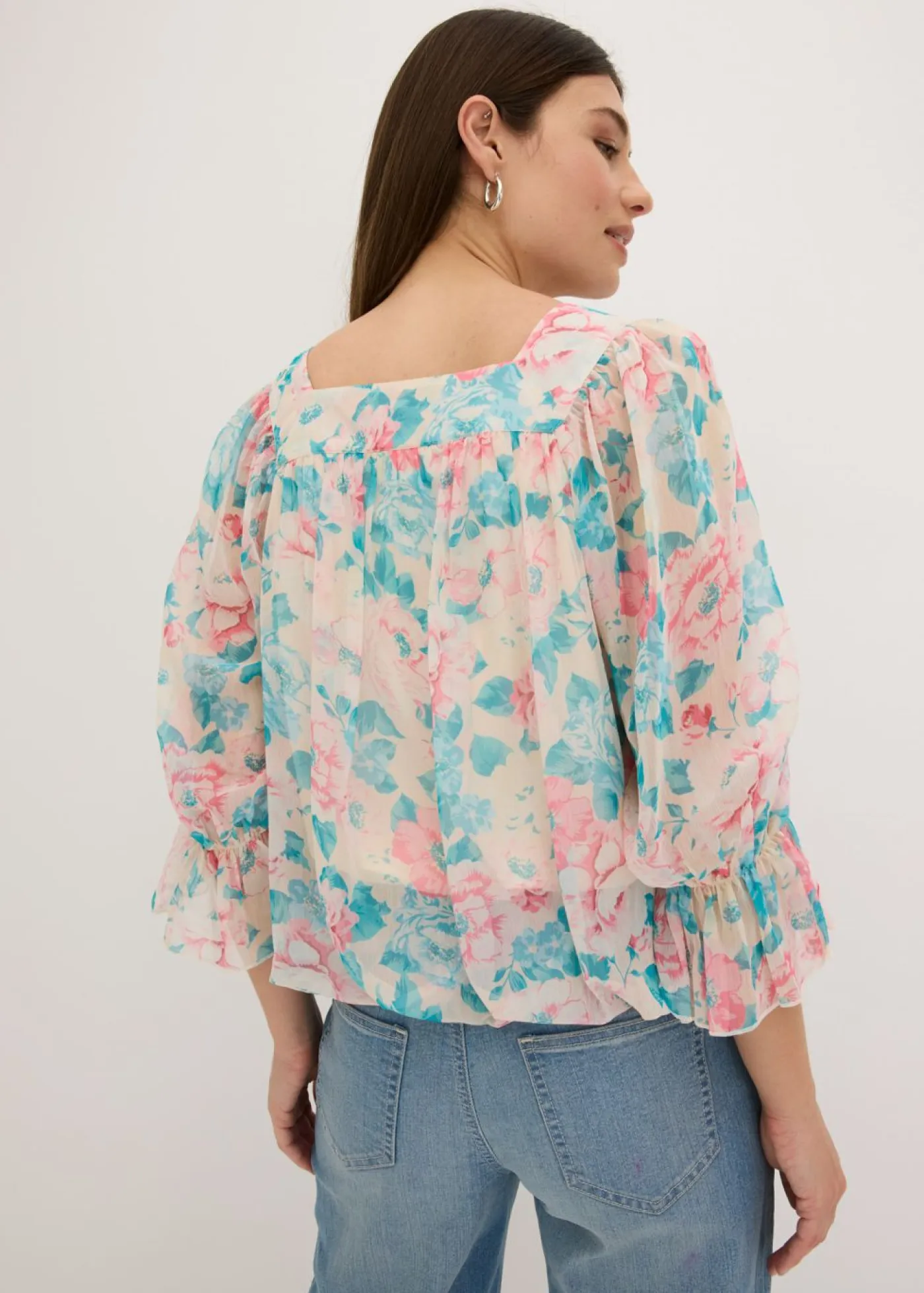 Mujer bonprix bonprix Blusa con dobladillo abullonado