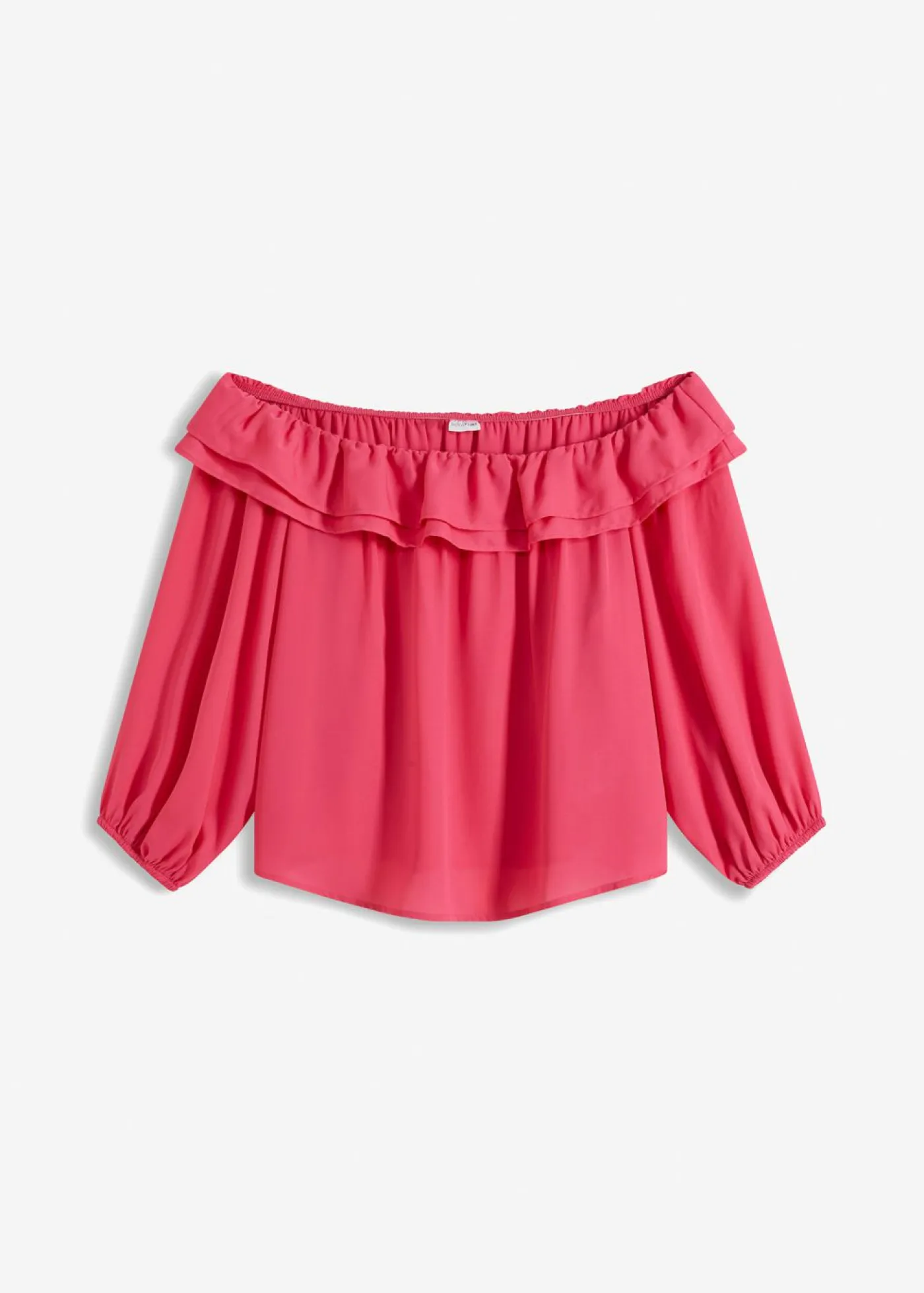 bonprix bonprix Camisas Y Blusas>Blusa con escote bañera Rosa oscuro