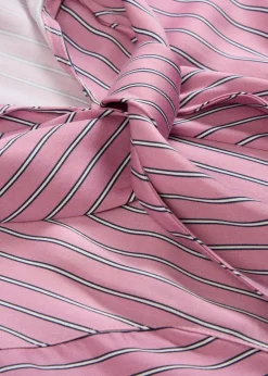 bonprix bonprix Camisas Y Blusas|Novedades>Blusa con lazo de modal suave malva-azul marino-blanco con rayas