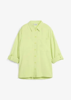 bonprix bonprix Camisas Y Blusas|Novedades>Blusa con mezcla de viscosa fluida Verde menta