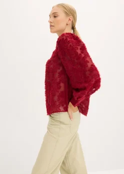 Mujer bonprix bonprix Blusa con patrón de flores estructurado