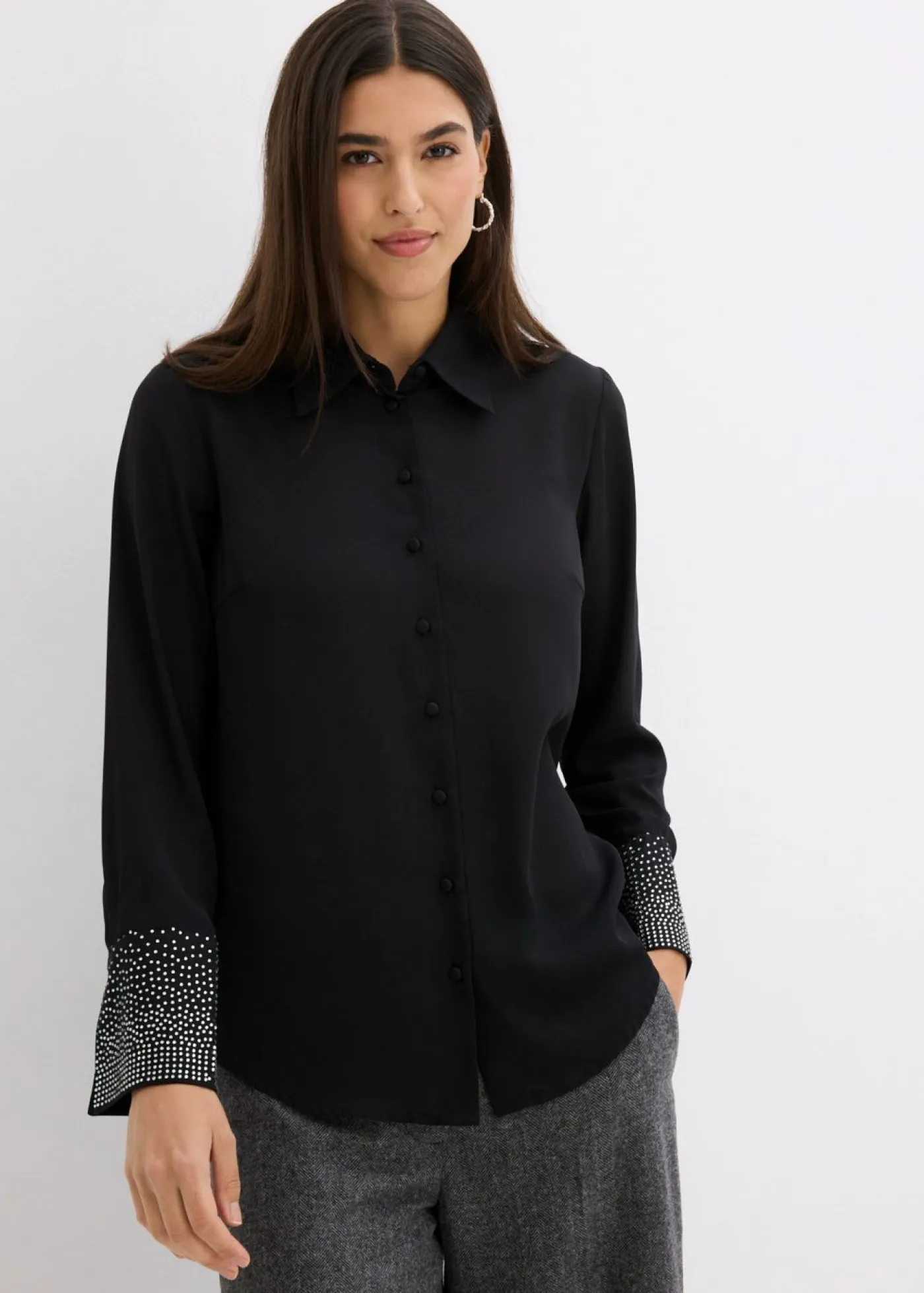 Mujer bonprix bonprix Blusa con piedras brillantes