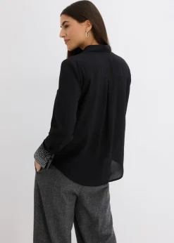 Mujer bonprix bonprix Blusa con piedras brillantes