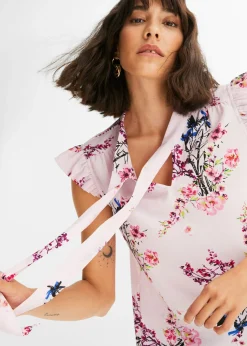 Mujer bonprix bonprix Blusa con volantes en las mangas