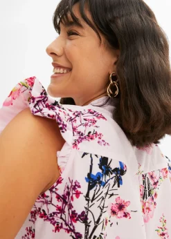 Mujer bonprix bonprix Blusa con volantes en las mangas