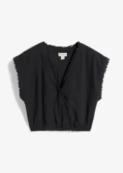 bonprix bonprix Camisas Y Blusas|Camisetas>Blusa corta Negro