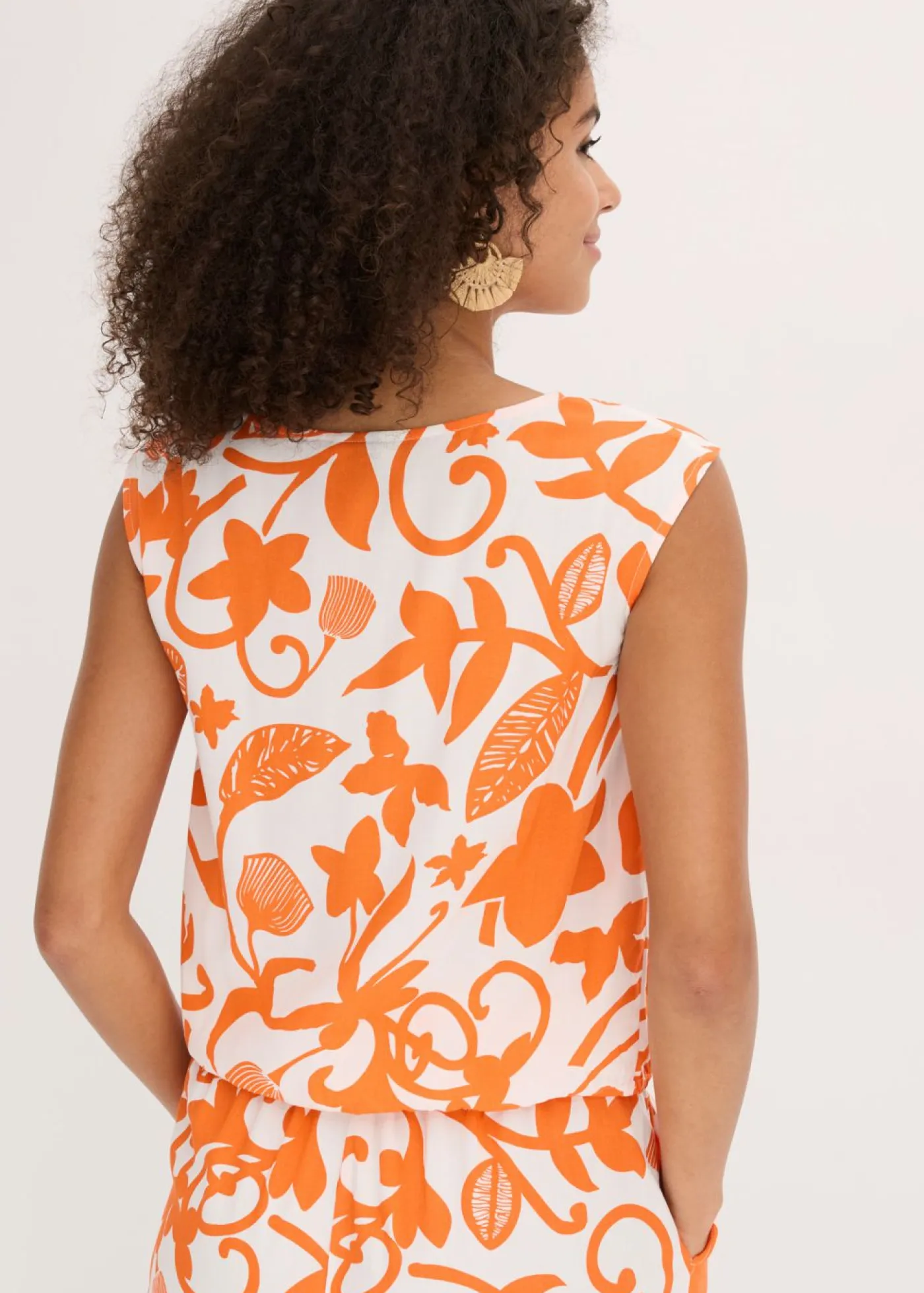 Mujer bonprix bonprix Blusa corta de viscosa fluida