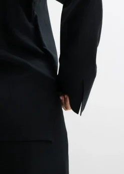 Mujer bonprix bonprix Blusa cruzada de mezcla de lino