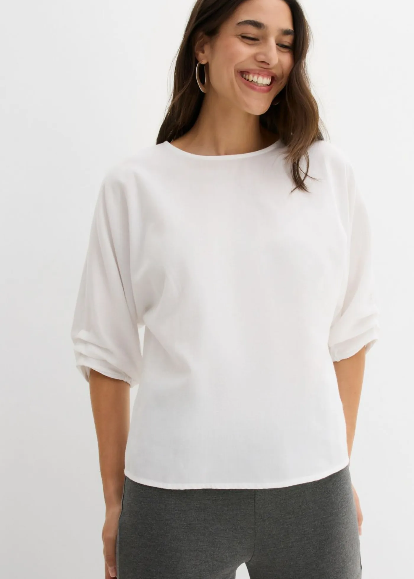 bonprix bonprix Camisas Y Blusas>Blusa de algodón puro Blanco
