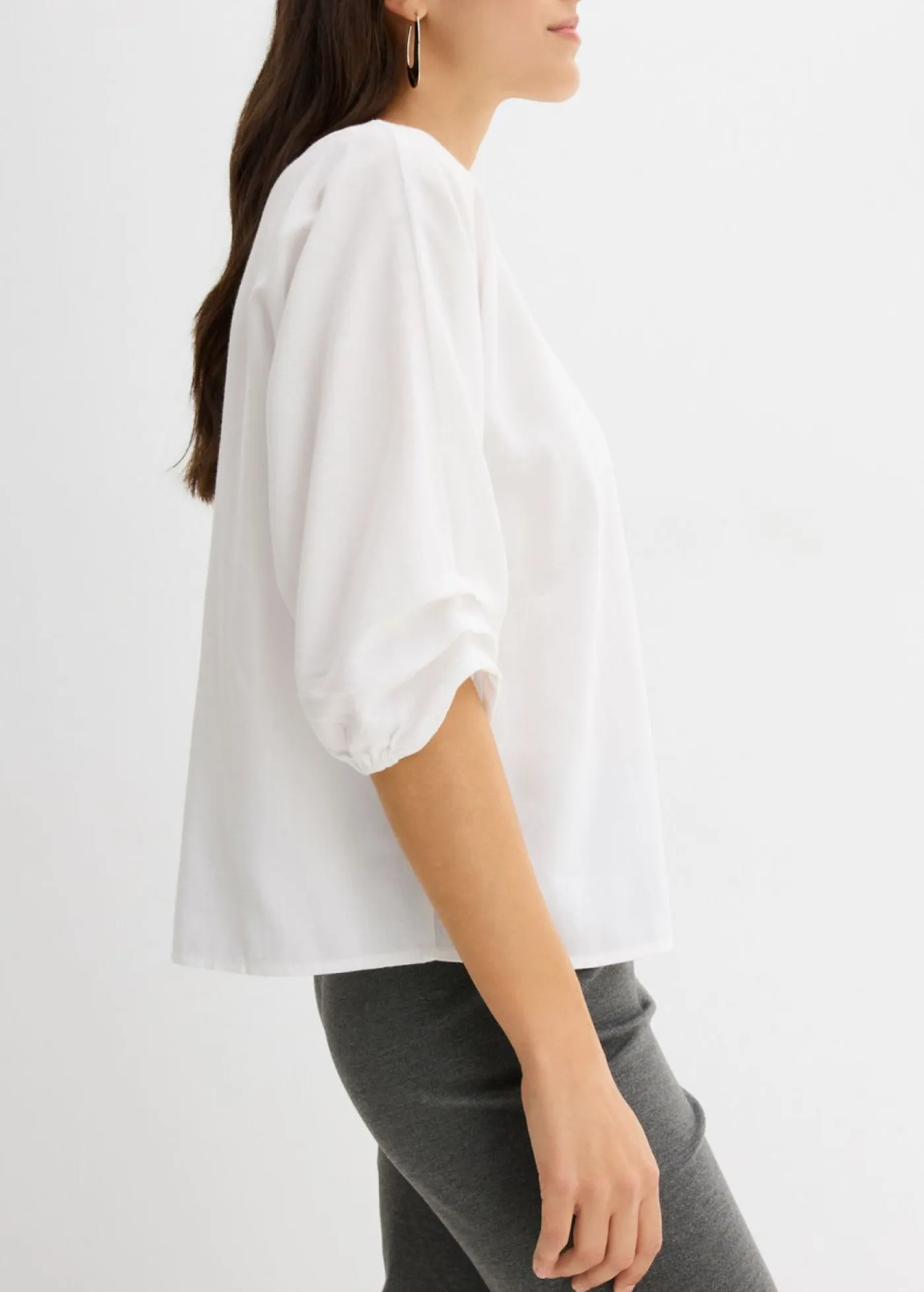 bonprix bonprix Camisas Y Blusas>Blusa de algodón puro Blanco