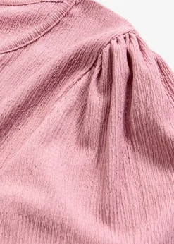 bonprix bonprix Camisetas|Novedades>Blusa de crepé estructurado Malva
