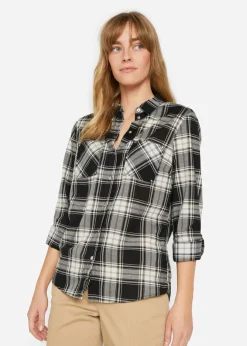 Mujer bonprix bonprix Blusa de cuadros de algodón puro