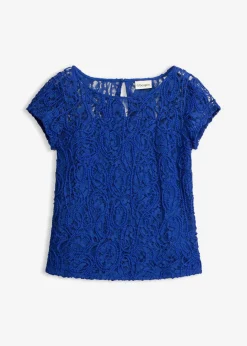 bonprix bonprix Camisas Y Blusas>Blusa de encaje Azul marino