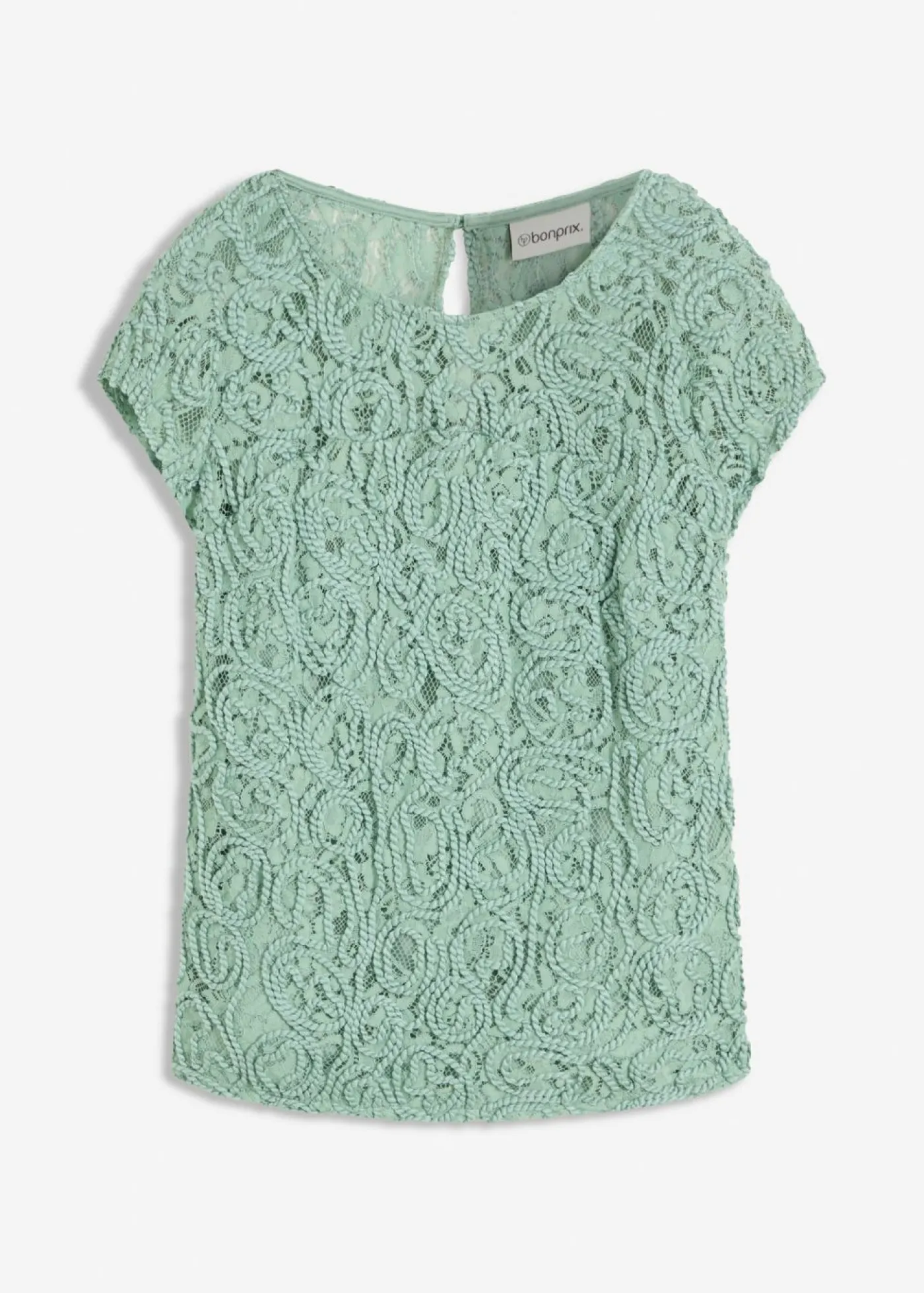 bonprix bonprix Camisas Y Blusas>Blusa de encaje Verde pastel