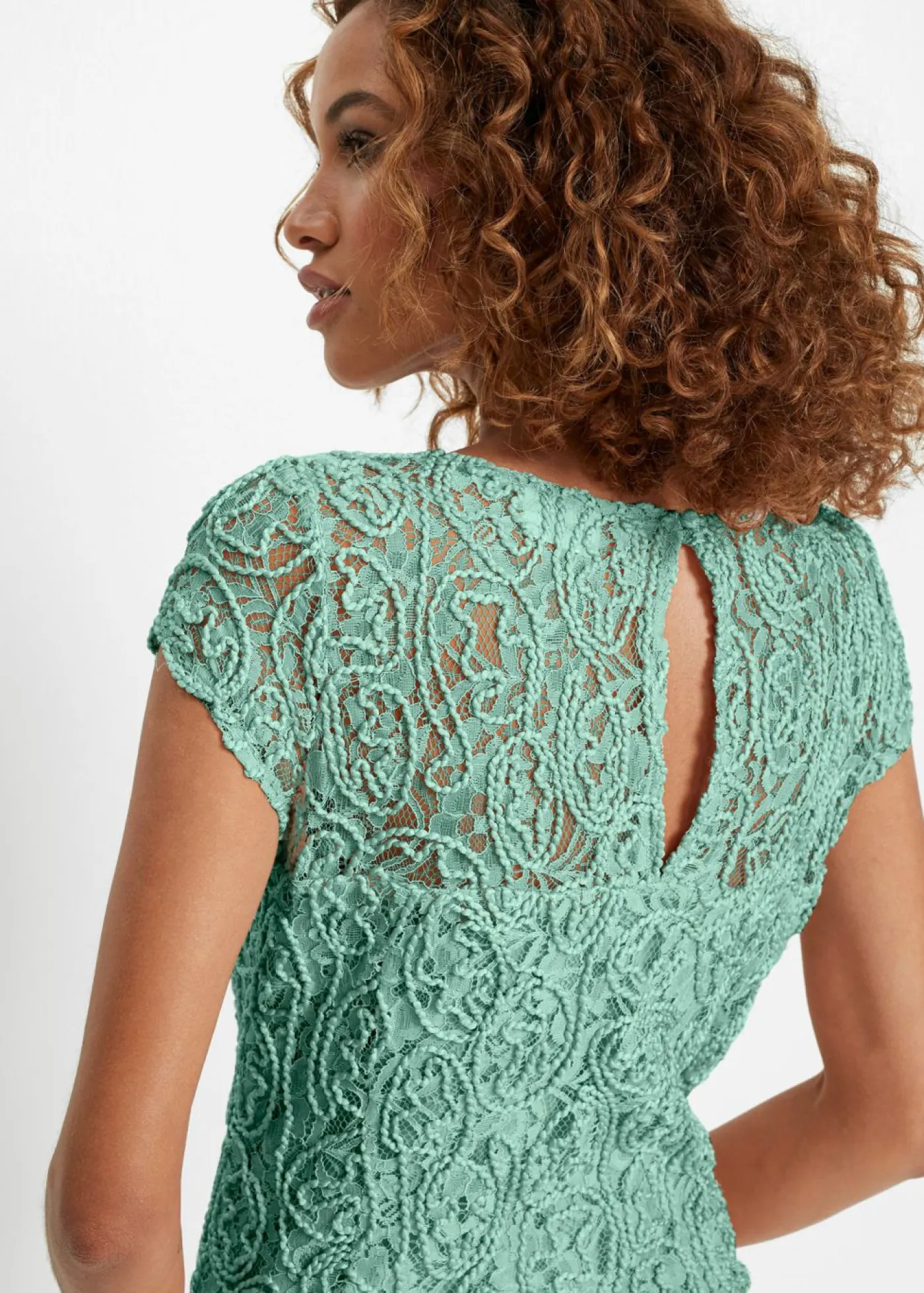 bonprix bonprix Camisas Y Blusas>Blusa de encaje Verde pastel