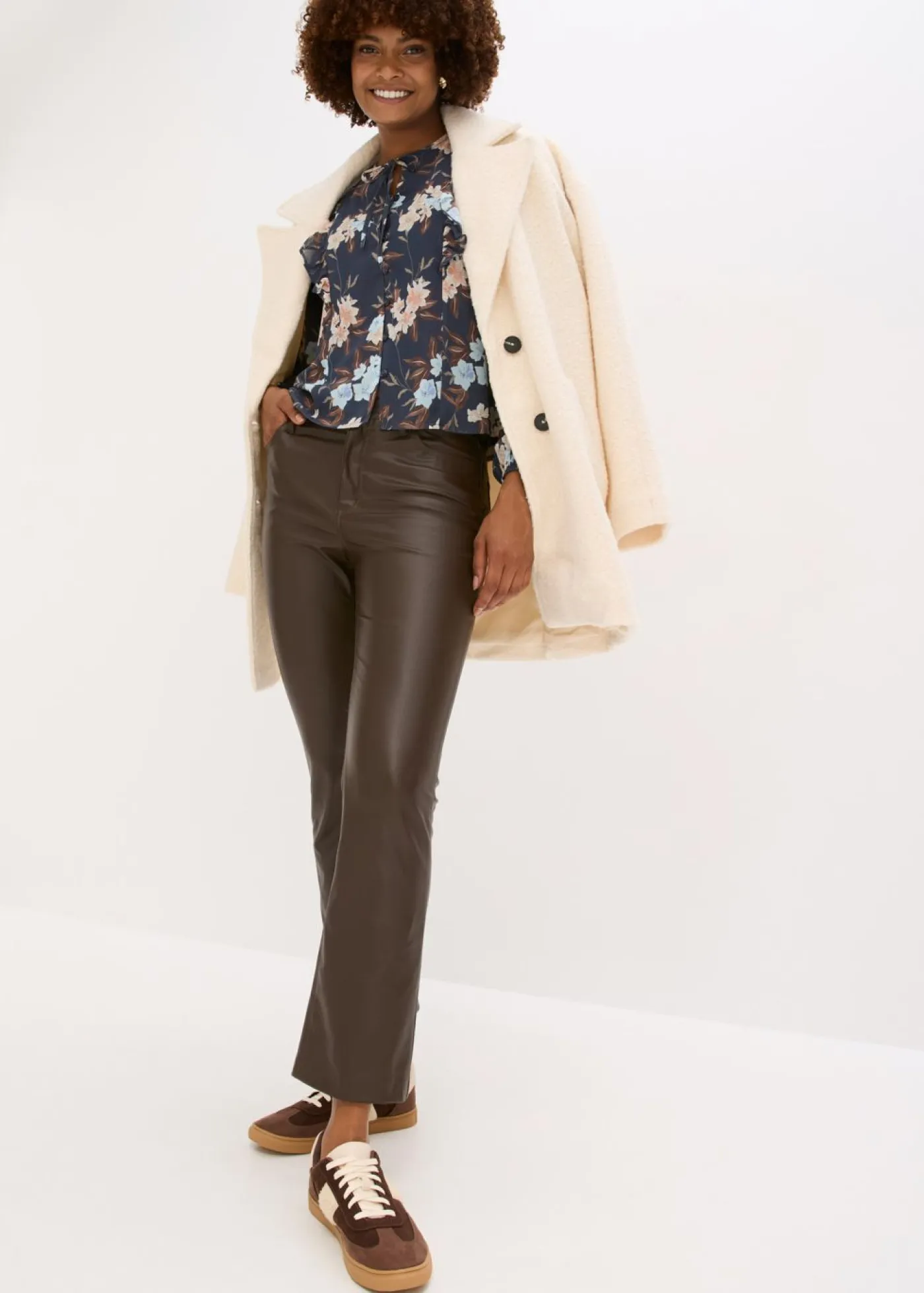 bonprix bonprix Camisas Y Blusas>Blusa de gasa azul oscuro-azul hielo