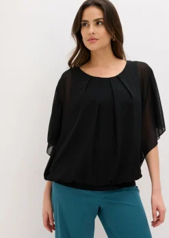 Mujer bonprix bonprix Blusa de gasa con camiseta interior