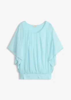 Mujer bonprix bonprix Blusa de gasa con camiseta interior