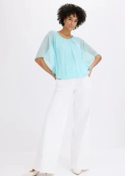 Mujer bonprix bonprix Blusa de gasa con camiseta interior