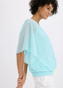 Mujer bonprix bonprix Blusa de gasa con camiseta interior