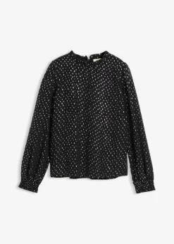 Niños bonprix bonprix Blusa de gasa con volantes en el cuello