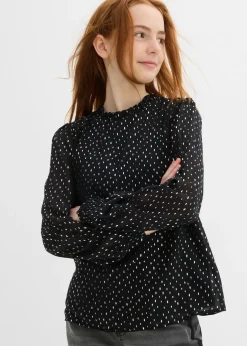 Niños bonprix bonprix Blusa de gasa con volantes en el cuello